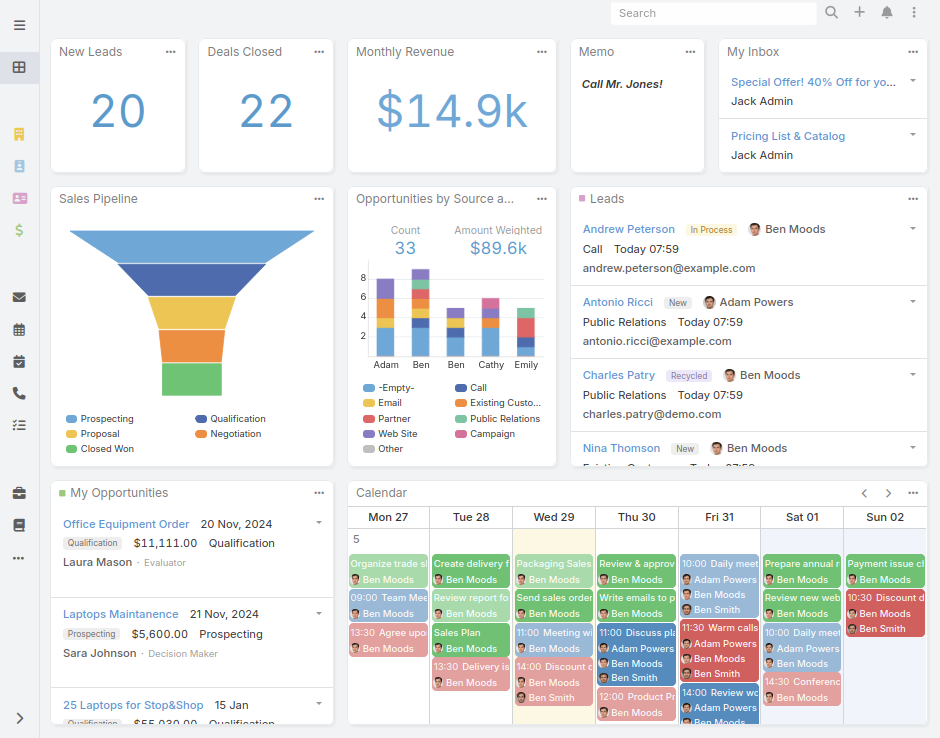 Sistema CRM - EspoCRM